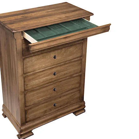 Decorative Drawer Chest with Hidden Jewelry Tray